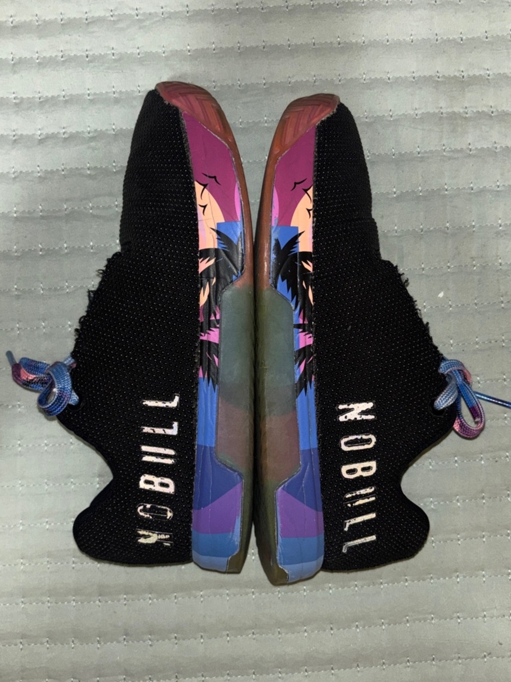 NOBULL Outwork Cross-Training Shoes - Midnight Palm/Sunset - W9/M7.5